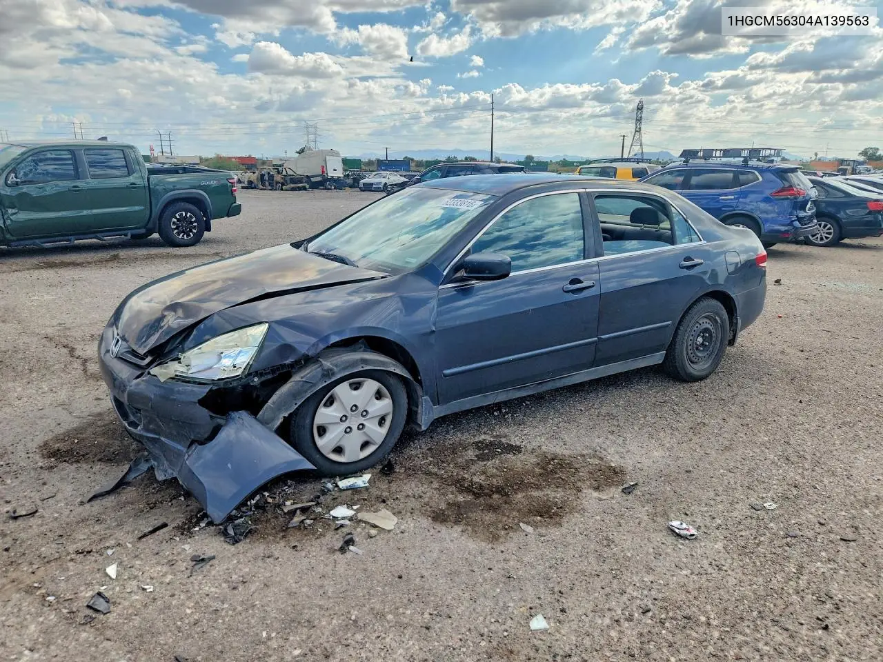2004 Honda Accord Lx VIN: 1HGCM56304A139563 Lot: 62333816
