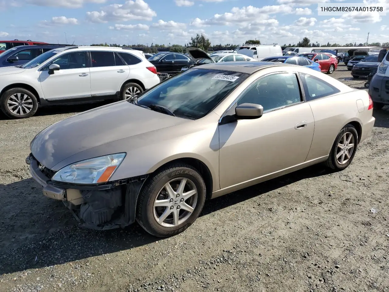 1HGCM82674A015758 2004 Honda Accord Ex