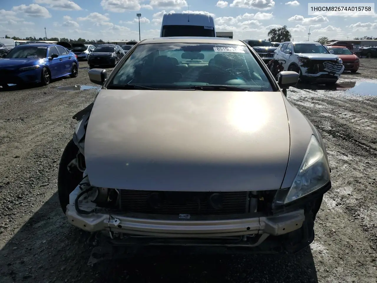 1HGCM82674A015758 2004 Honda Accord Ex