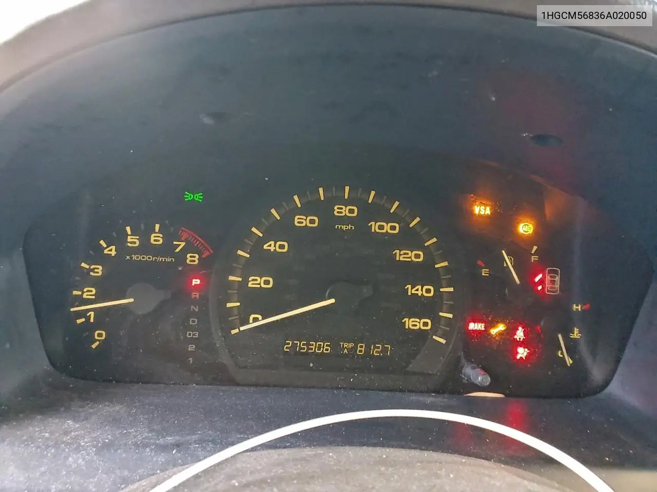 1HGCM56836A020050 2006 Honda Accord Ex