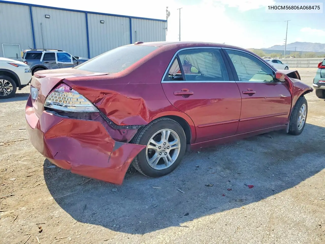 2006 Honda Accord Ex VIN: 1HGCM56806A068475 Lot: 61894256
