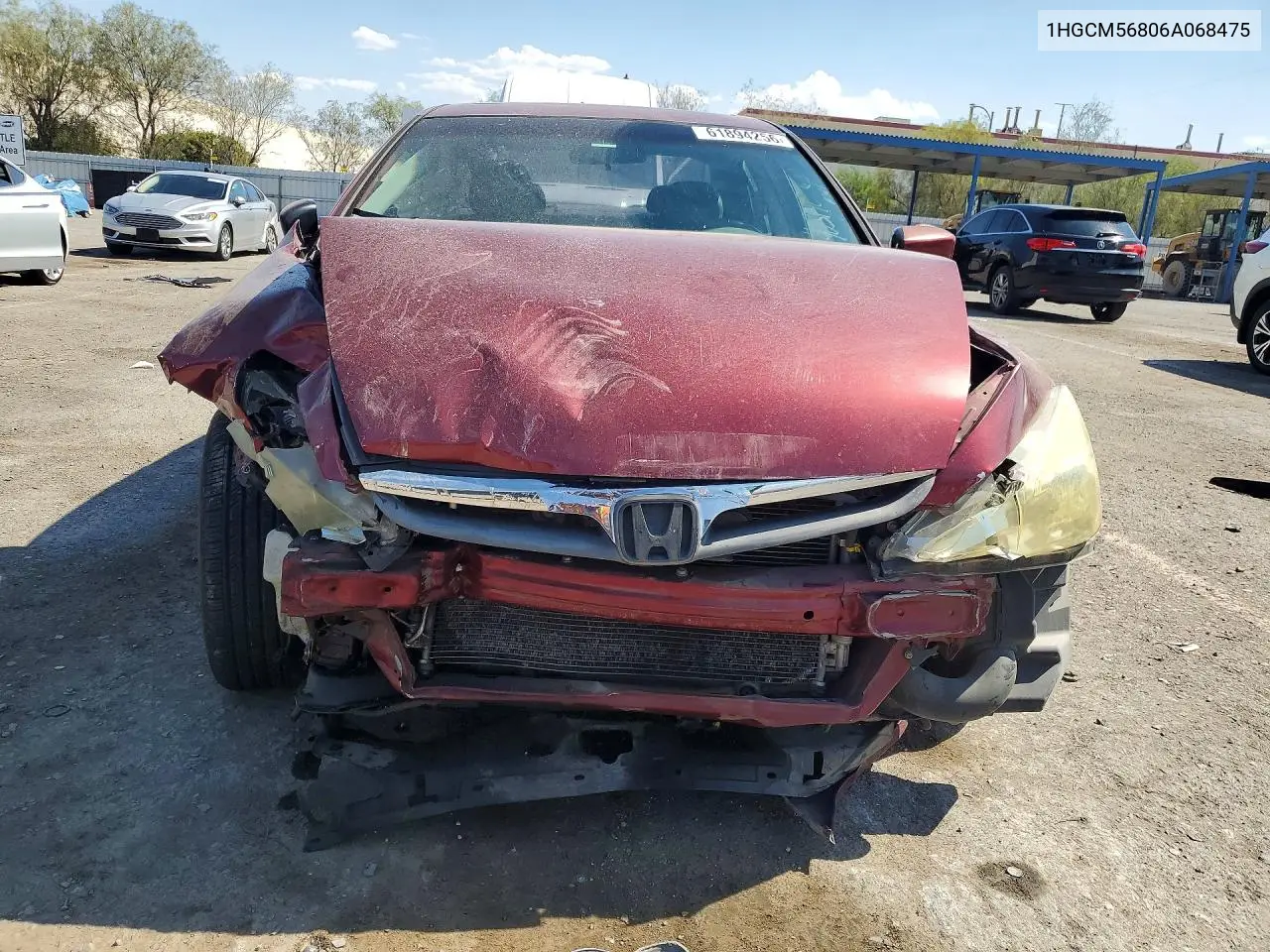 2006 Honda Accord Ex VIN: 1HGCM56806A068475 Lot: 61894256