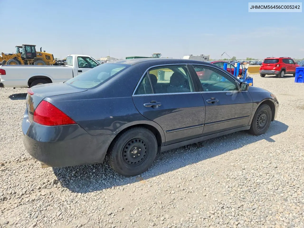 2006 Honda Accord Lx VIN: JHMCM56456C005242 Lot: 62004016