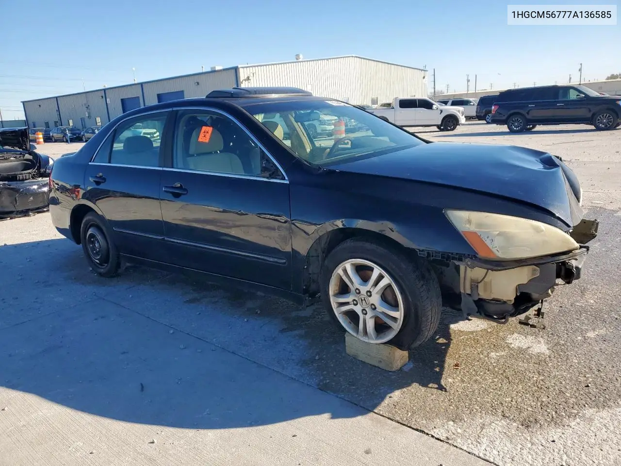 1HGCM56777A136585 2007 Honda Accord Ex