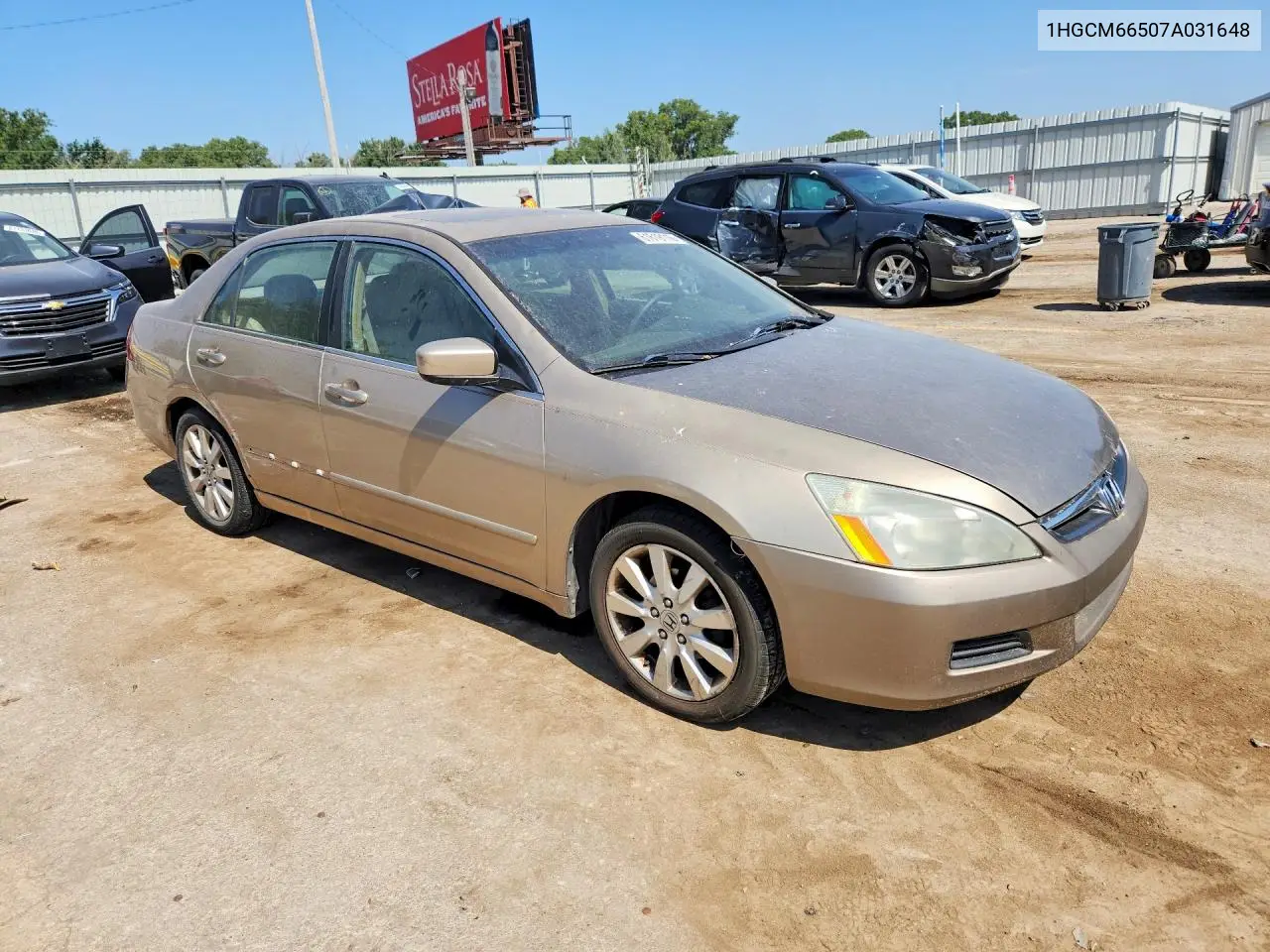2007 Honda Accord Ex VIN: 1HGCM66507A031648 Lot: 61619116