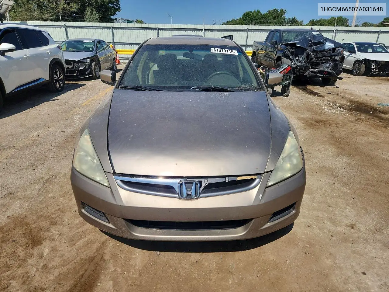 2007 Honda Accord Ex VIN: 1HGCM66507A031648 Lot: 61619116