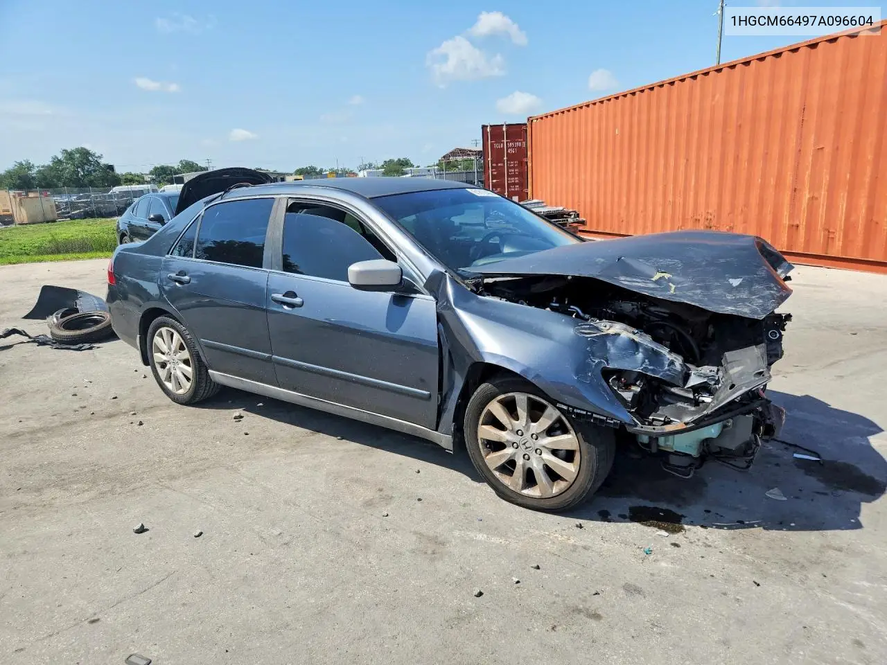 2007 Honda Accord Se VIN: 1HGCM66497A096604 Lot: 61810406
