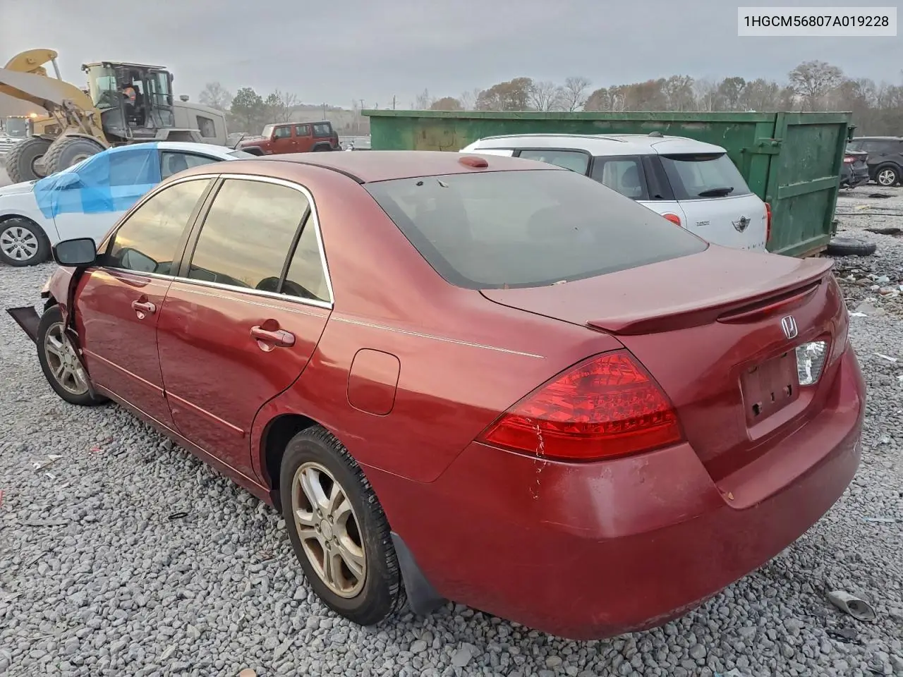 1HGCM56807A019228 2007 Honda Accord Ex