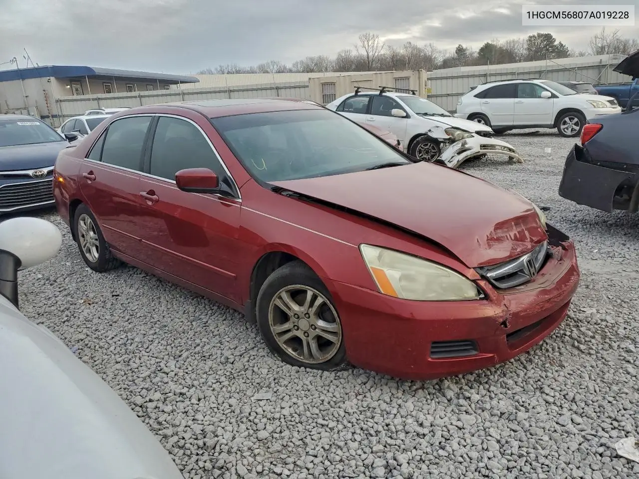 1HGCM56807A019228 2007 Honda Accord Ex