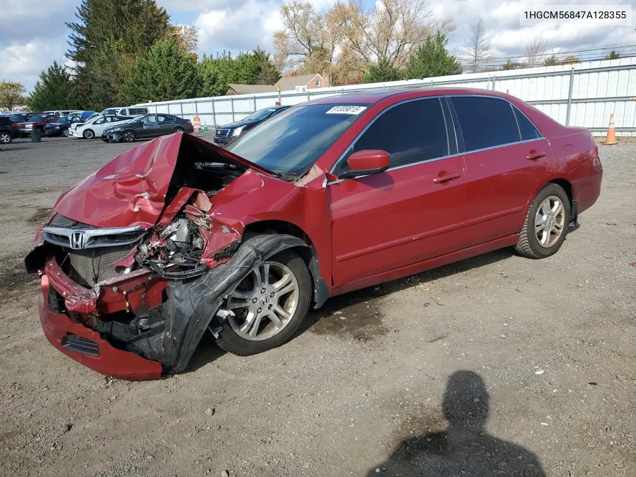 1HGCM56847A128355 2007 Honda Accord Ex