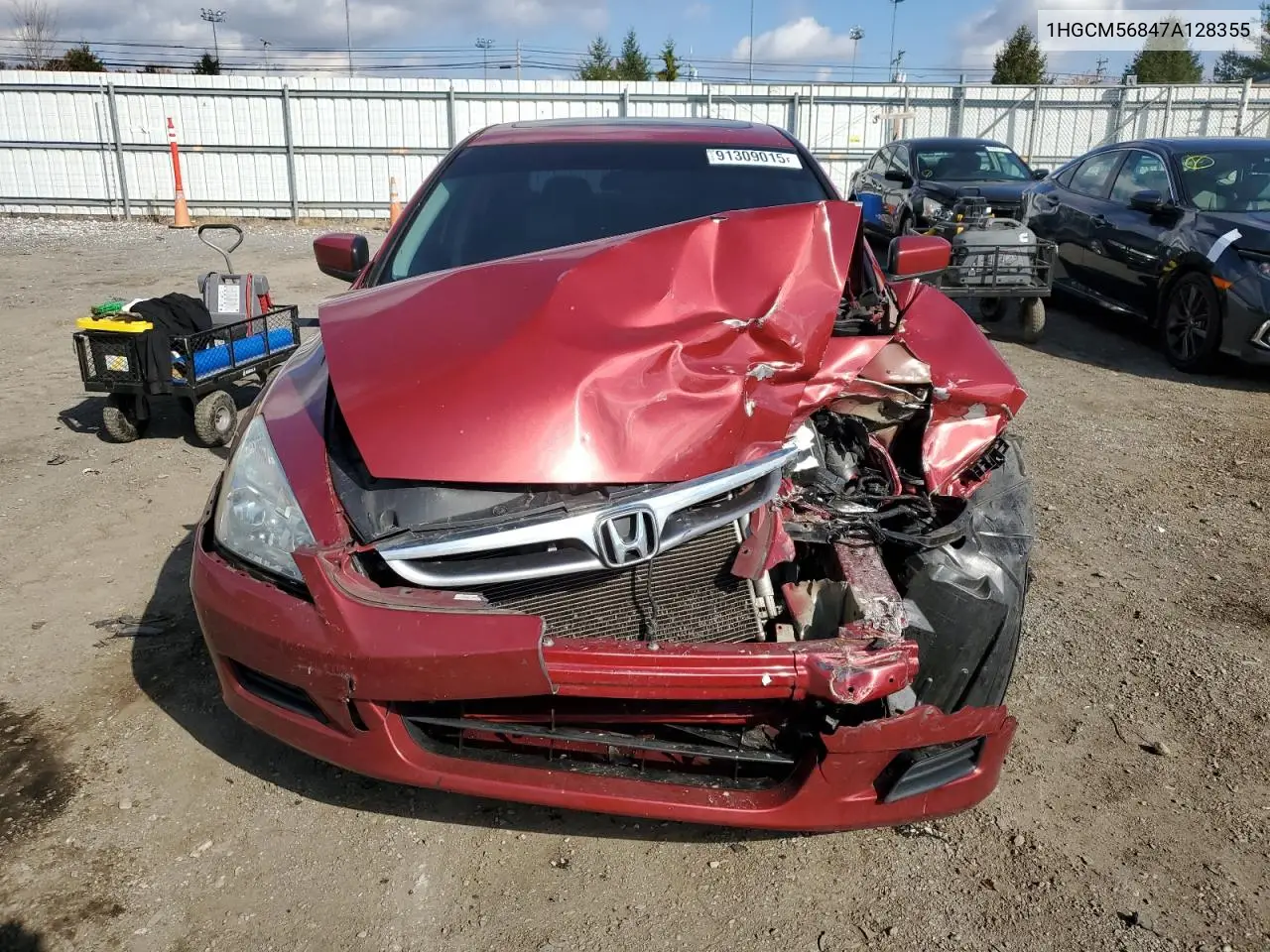 1HGCM56847A128355 2007 Honda Accord Ex