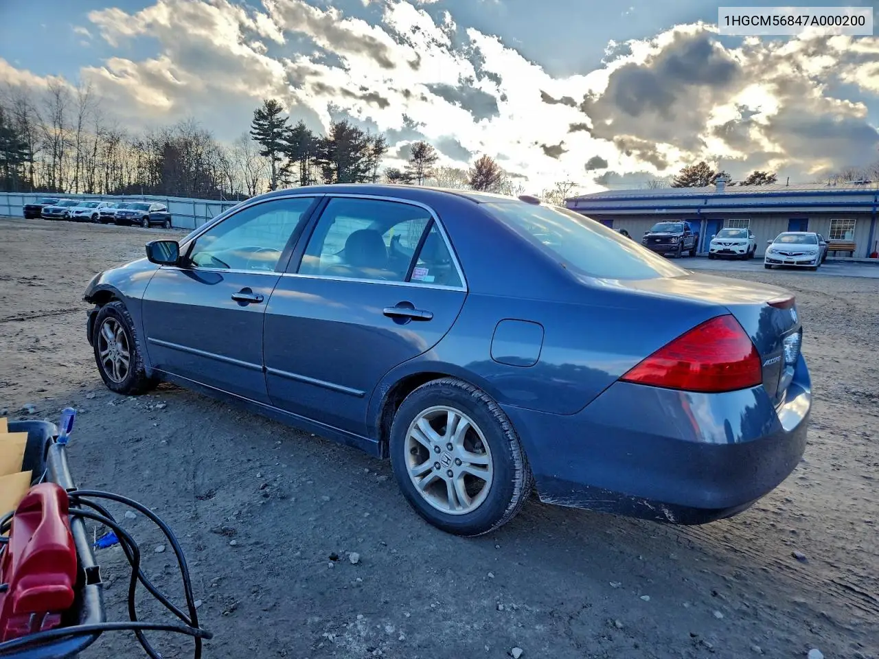 1HGCM56847A000200 2007 Honda Accord Ex