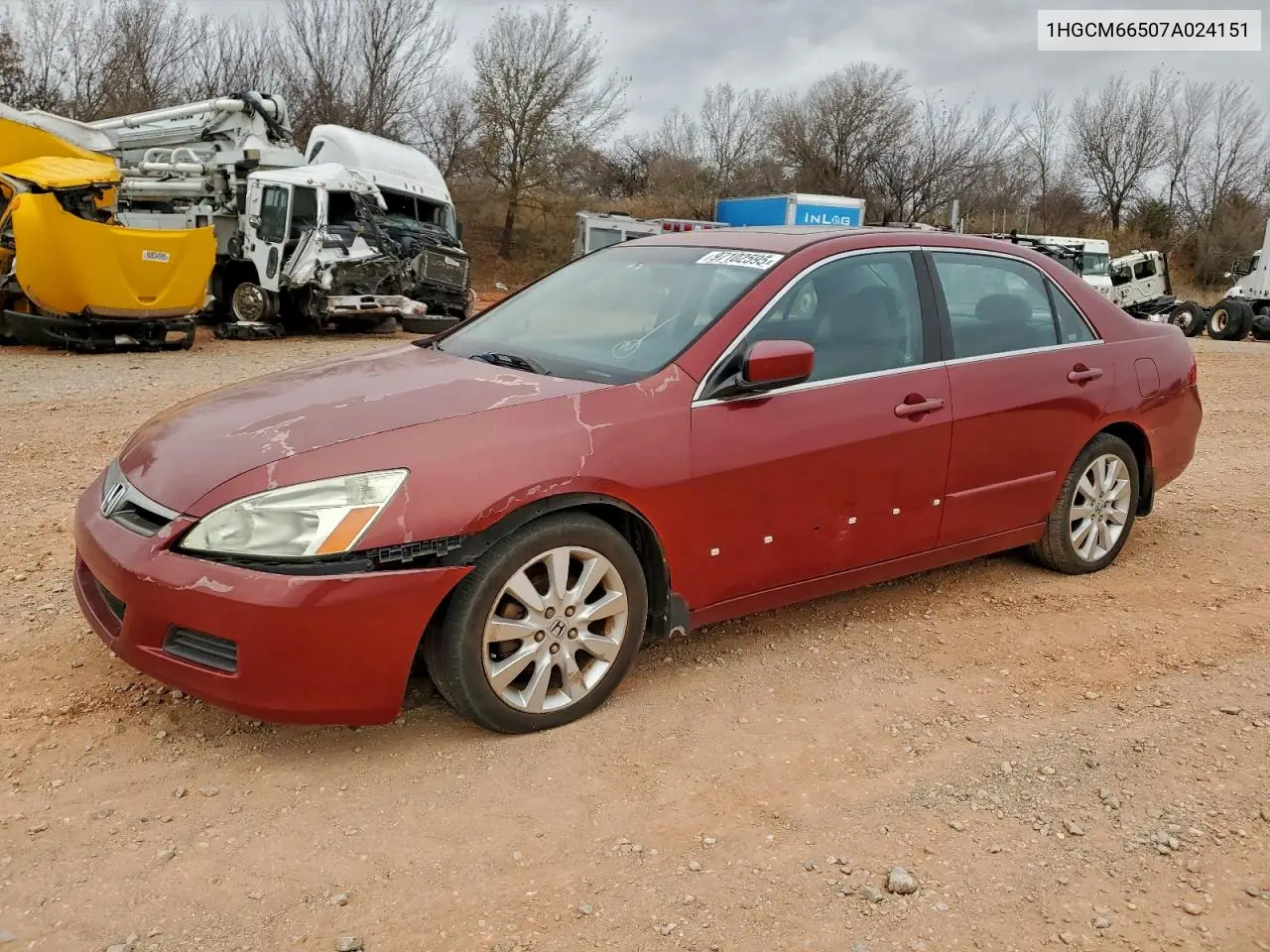 1HGCM66507A024151 2007 Honda Accord Ex