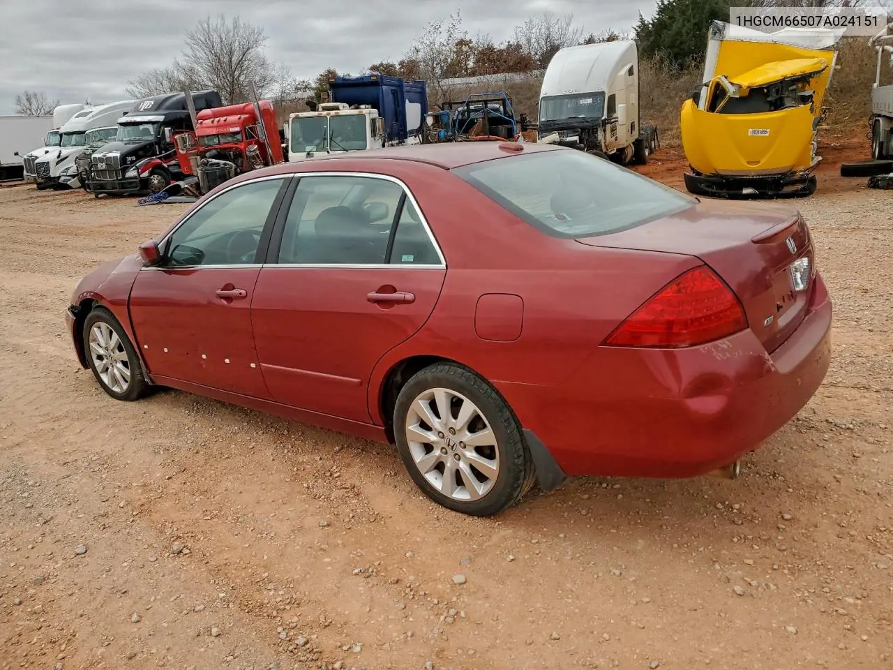 1HGCM66507A024151 2007 Honda Accord Ex
