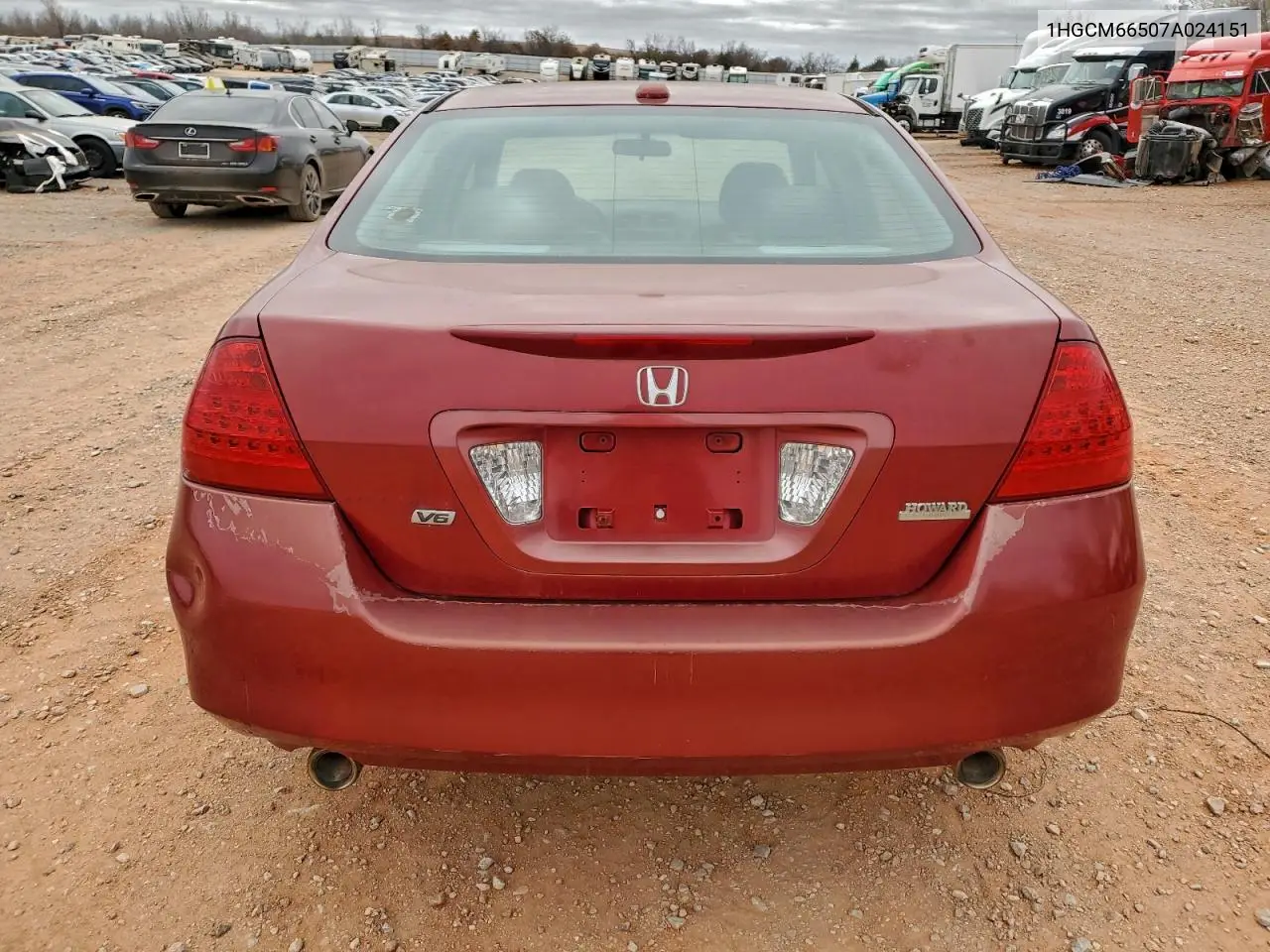 1HGCM66507A024151 2007 Honda Accord Ex