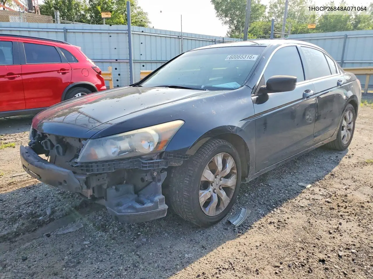 2008 Honda Accord Exl VIN: 1HGCP26848A071064 Lot: 60065316