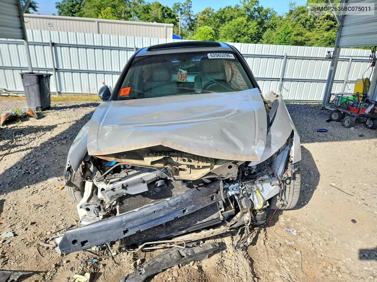 2008 Honda Accord Lx VIN: JHMCP26368C075011 Lot: 62065296