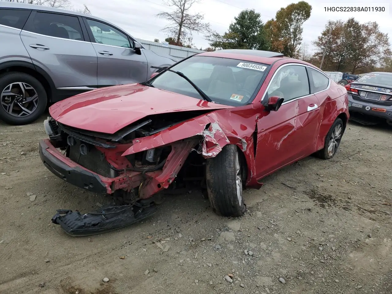 1HGCS22838A011930 2008 Honda Accord Exl