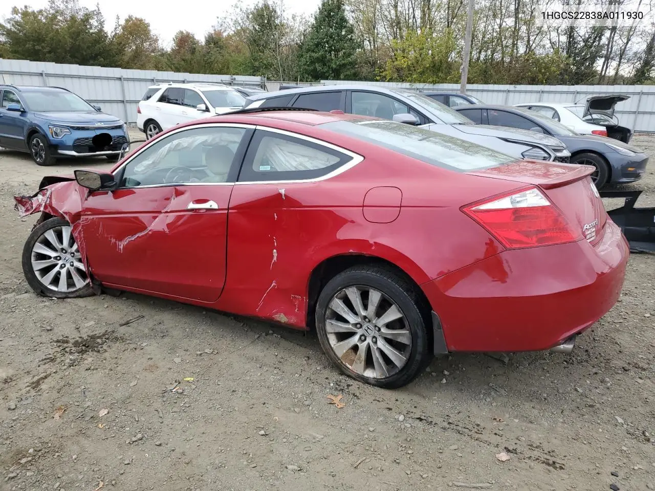 1HGCS22838A011930 2008 Honda Accord Exl