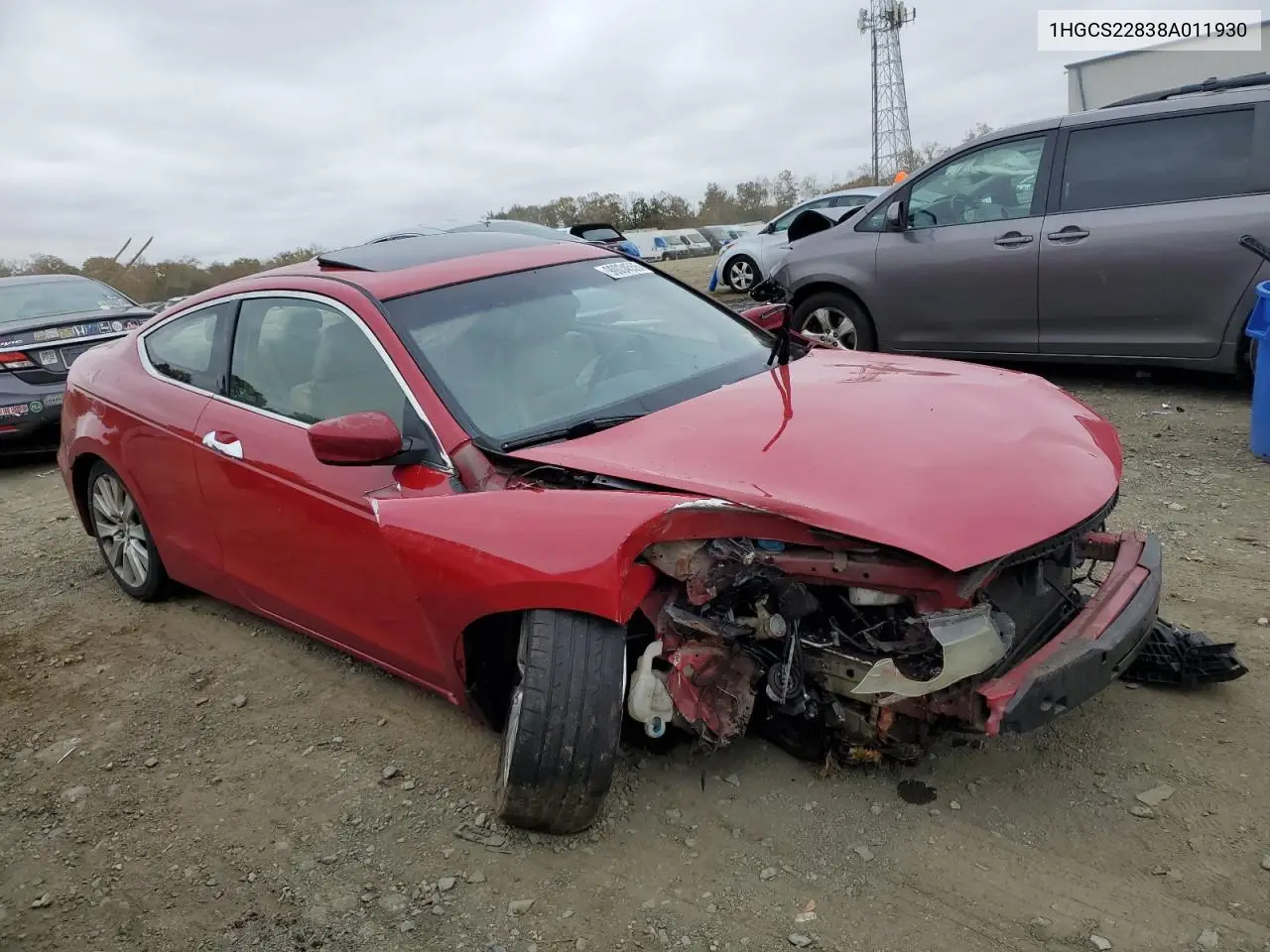 1HGCS22838A011930 2008 Honda Accord Exl