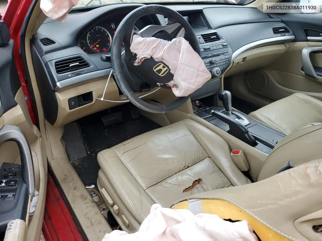 1HGCS22838A011930 2008 Honda Accord Exl