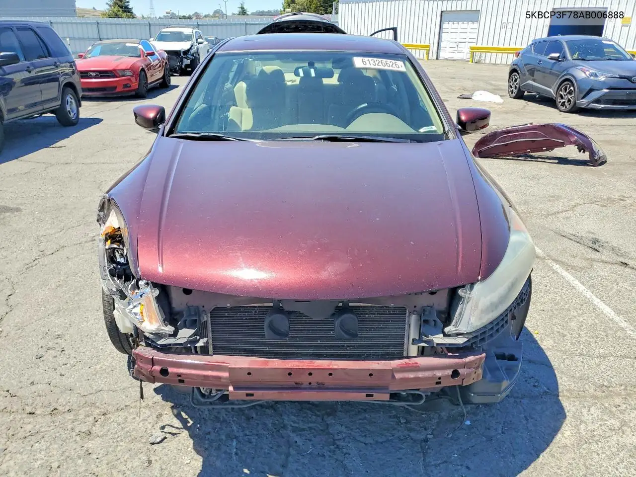 2010 Honda Accord Ex VIN: 5KBCP3F78AB006888 Lot: 61326626