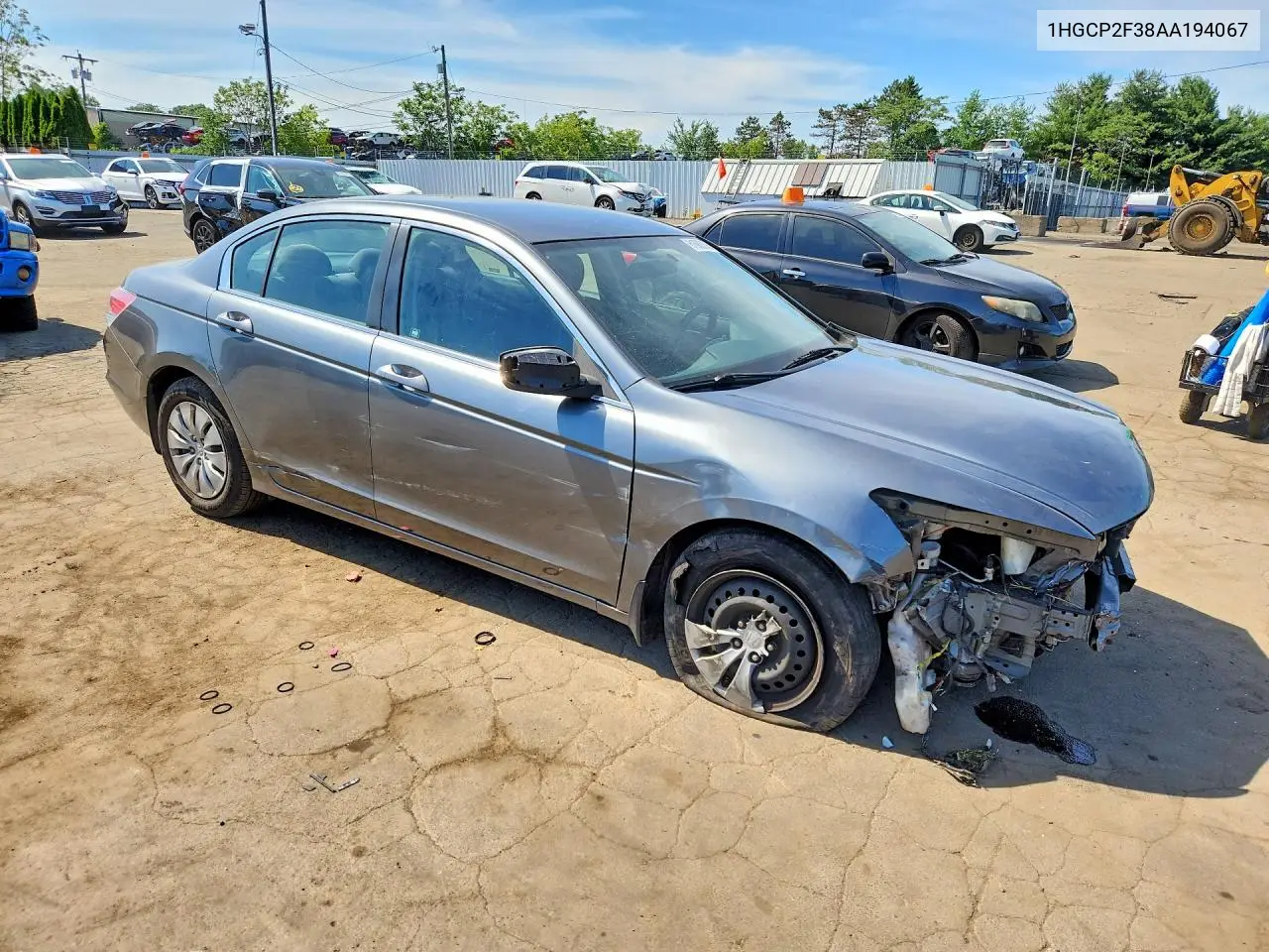 2010 Honda Accord Lx VIN: 1HGCP2F38AA194067 Lot: 61680356