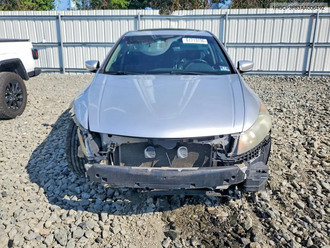 2010 Honda Accord Exl VIN: 1HGCP3F83AA006492 Lot: 61713736
