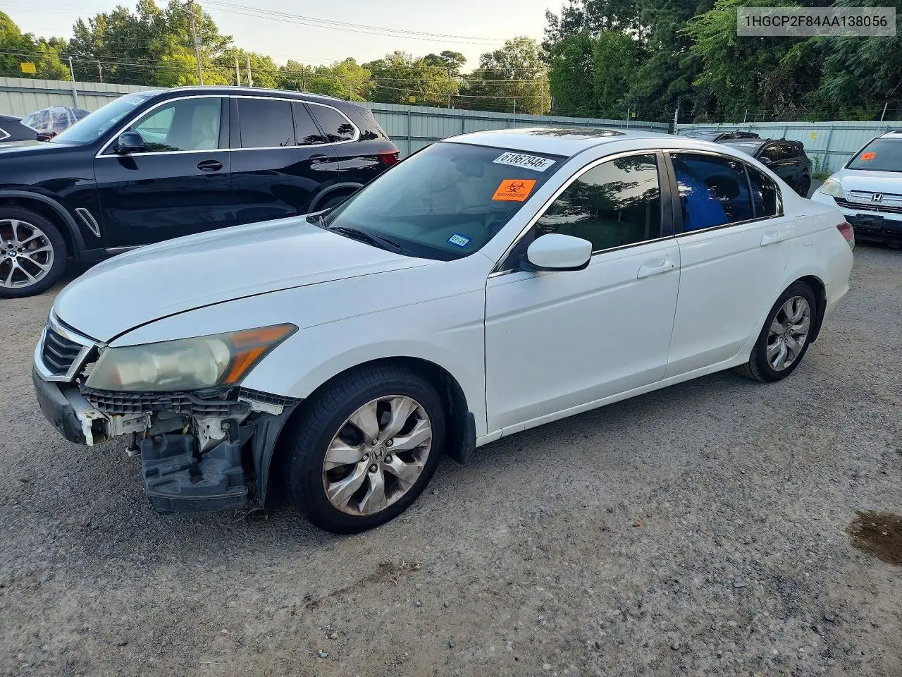 2010 Honda Accord Exl VIN: 1HGCP2F84AA138056 Lot: 61867946