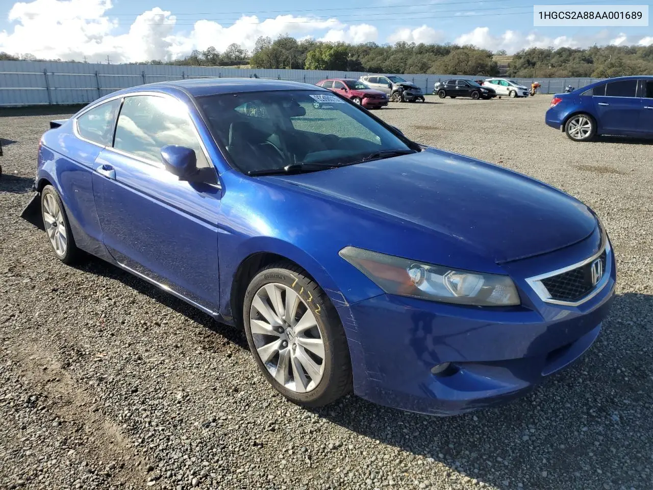 1HGCS2A88AA001689 2010 Honda Accord Exl