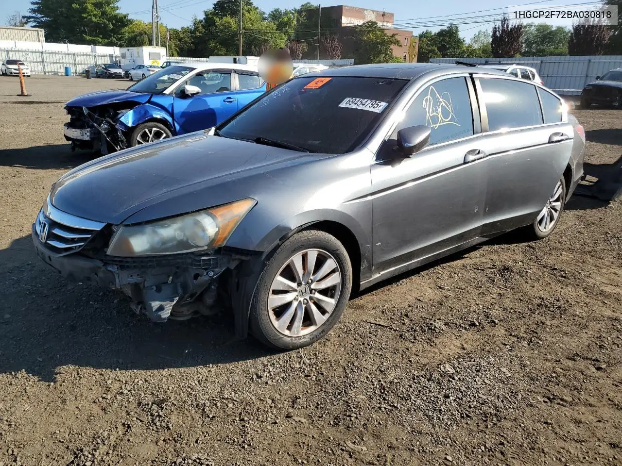 1HGCP2F72BA030818 2011 Honda Accord Ex