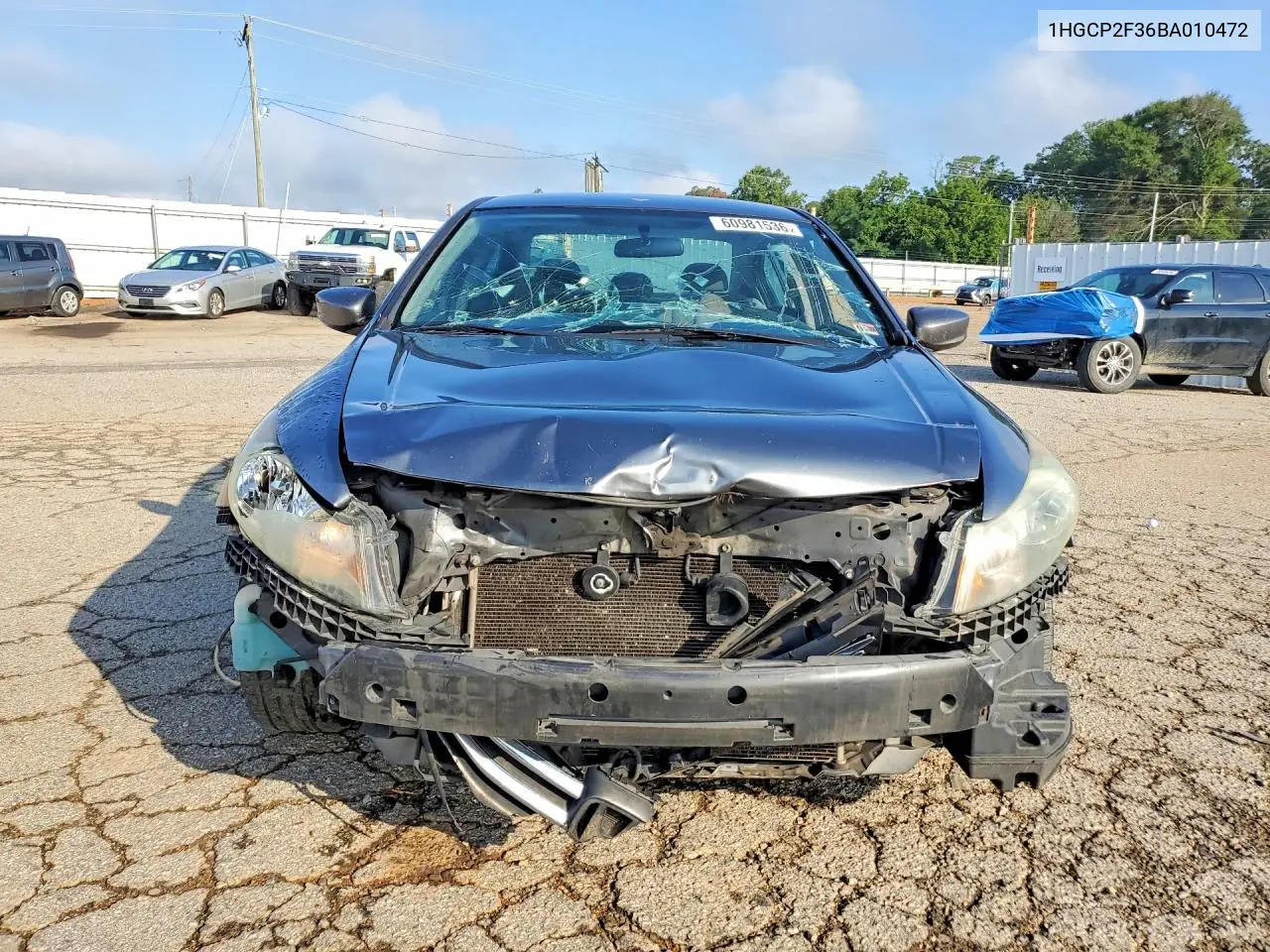 2011 Honda Accord Lx VIN: 1HGCP2F36BA010472 Lot: 60981536