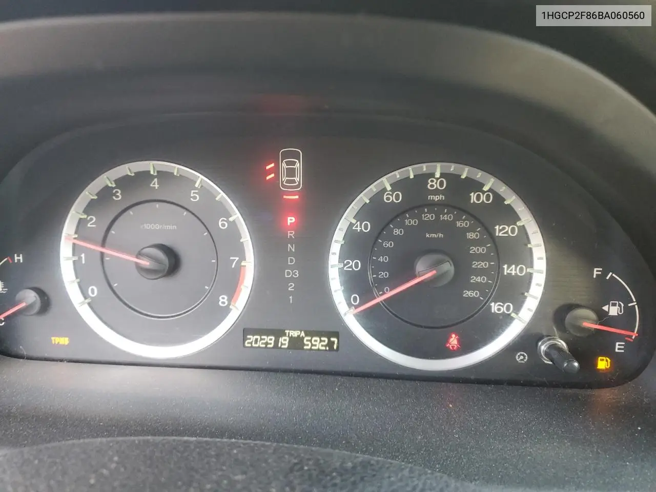 1HGCP2F86BA060560 2011 Honda Accord Exl