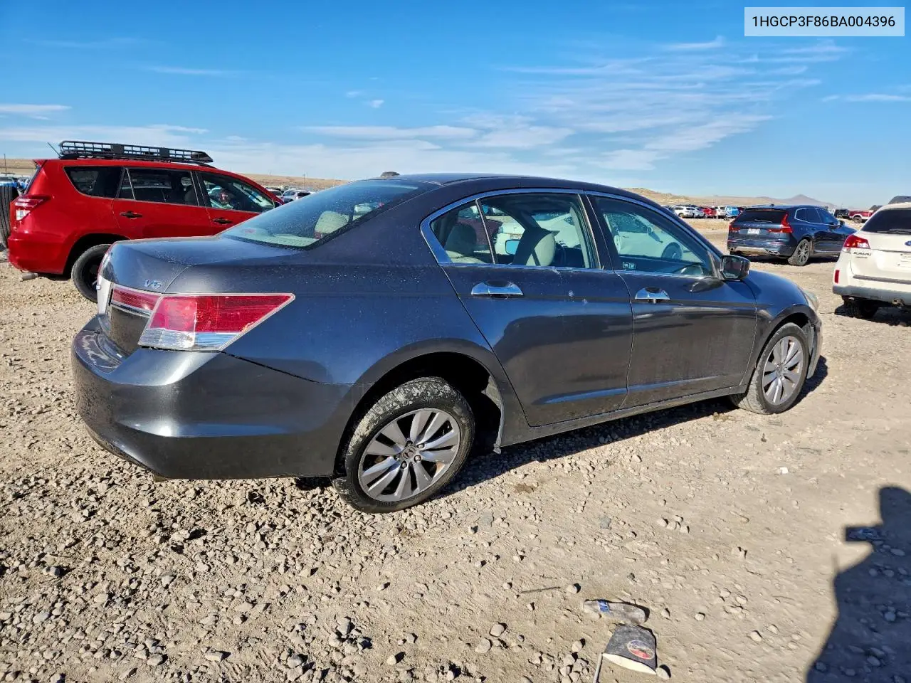 1HGCP3F86BA004396 2011 Honda Accord Exl