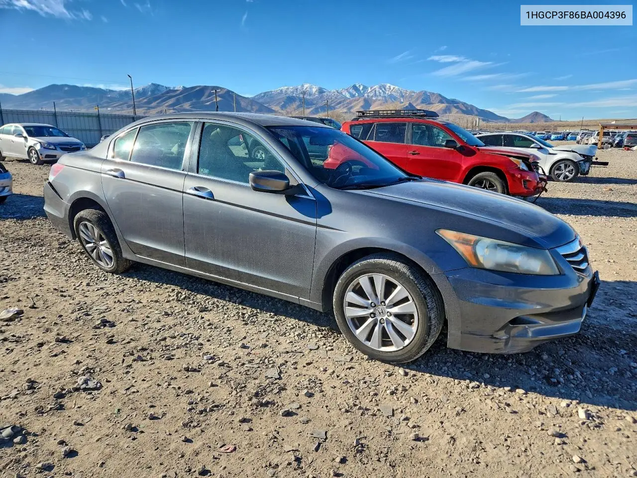 1HGCP3F86BA004396 2011 Honda Accord Exl