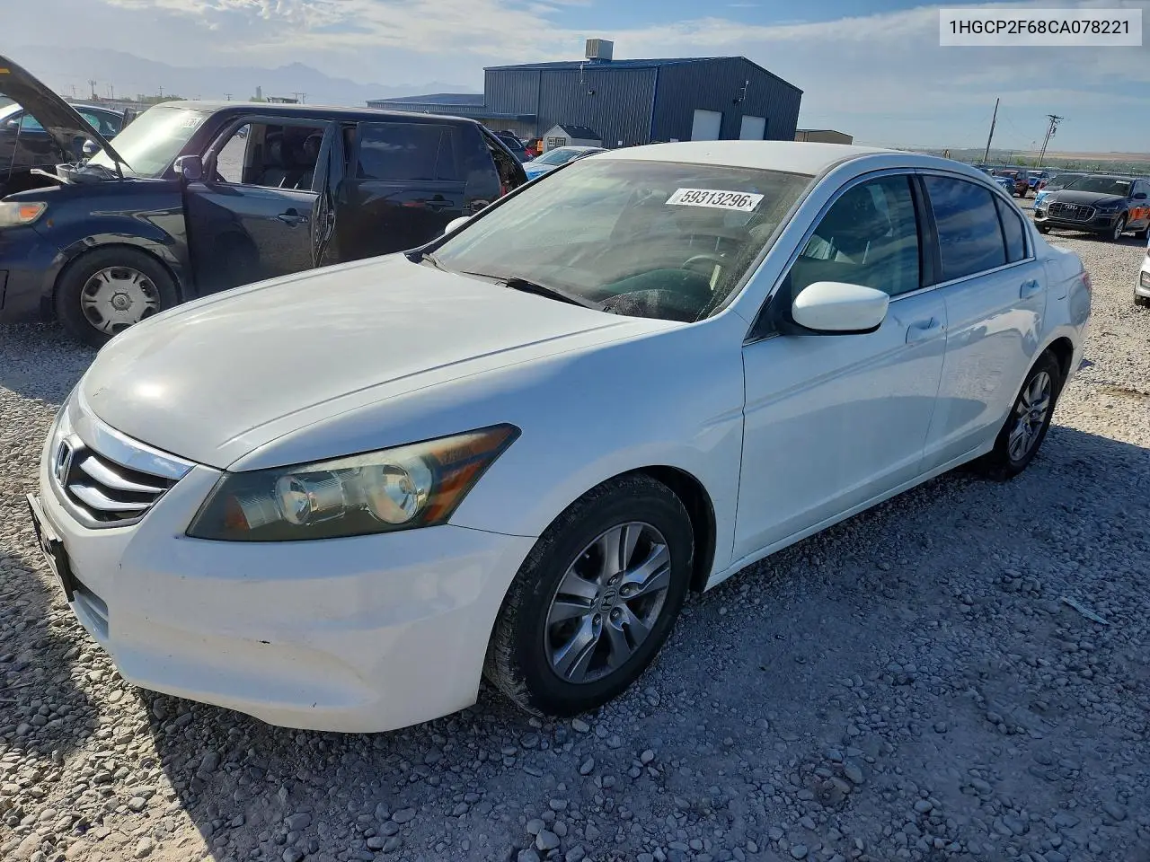 2012 Honda Accord Se VIN: 1HGCP2F68CA078221 Lot: 59313296