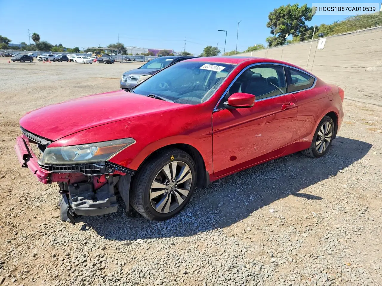 2012 Honda Accord Exl VIN: 1HGCS1B87CA010539 Lot: 60274836