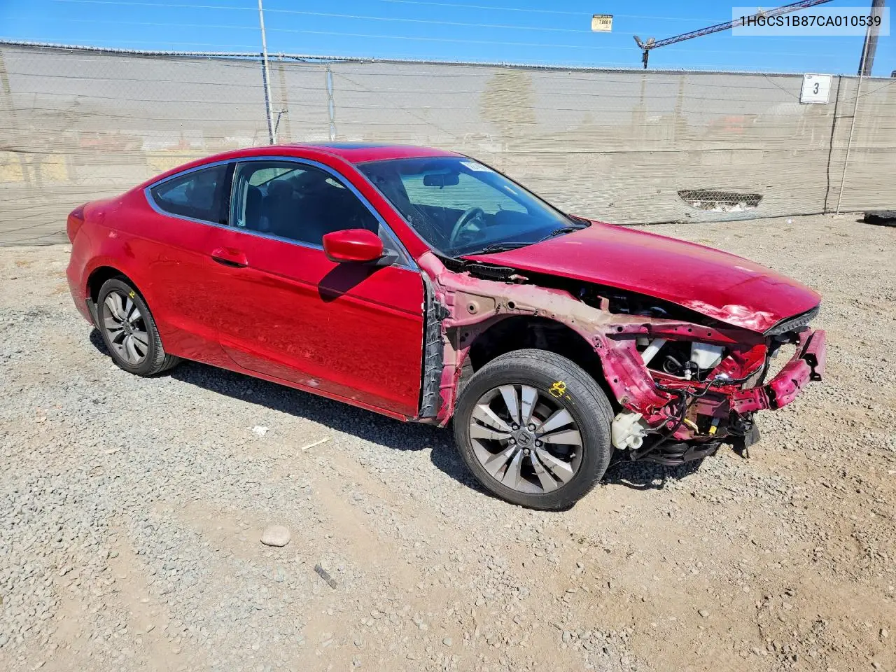2012 Honda Accord Exl VIN: 1HGCS1B87CA010539 Lot: 60274836