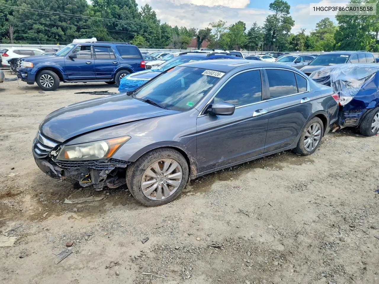 2012 Honda Accord Exl VIN: 1HGCP3F86CA015058 Lot: 60568126