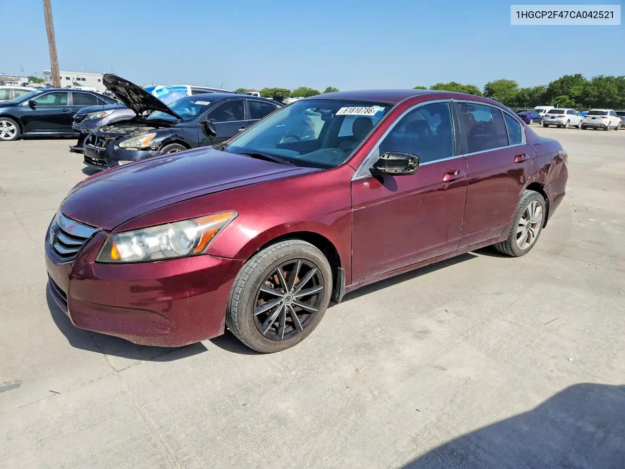 2012 Honda Accord Lxp VIN: 1HGCP2F47CA042521 Lot: 61810786