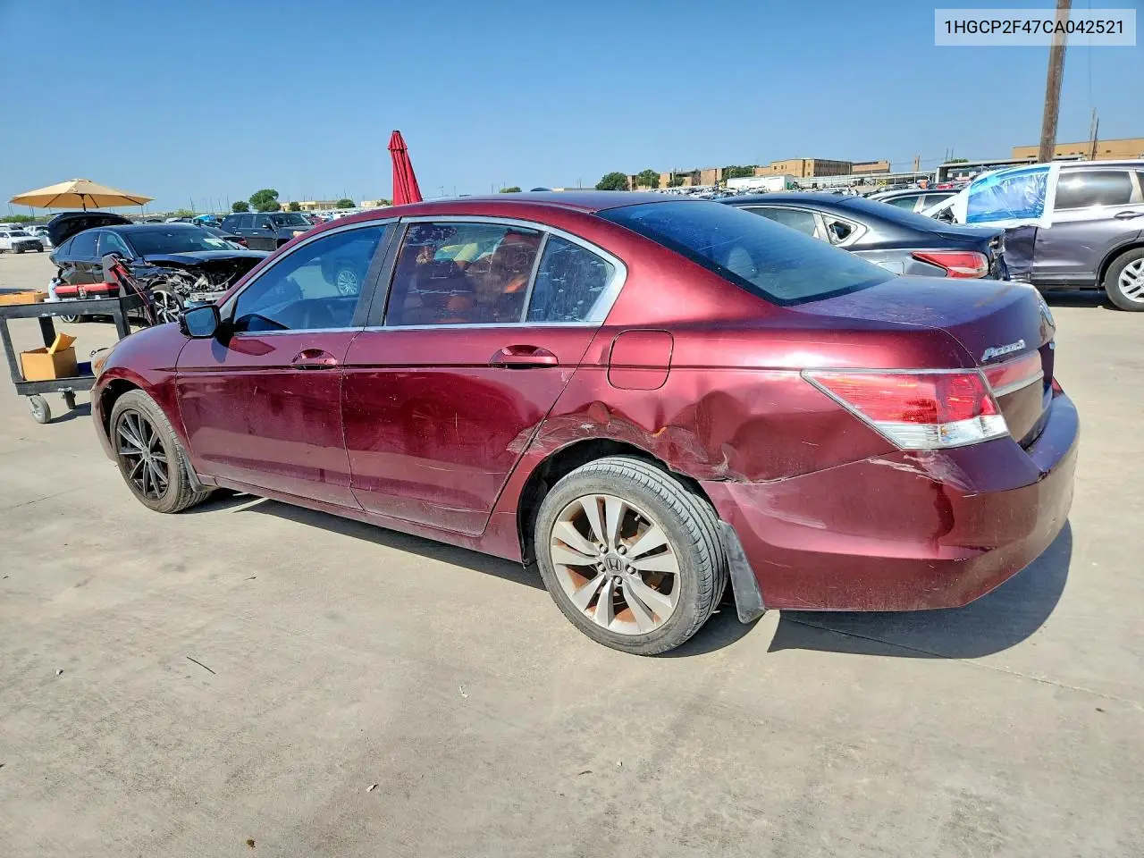 2012 Honda Accord Lxp VIN: 1HGCP2F47CA042521 Lot: 61810786