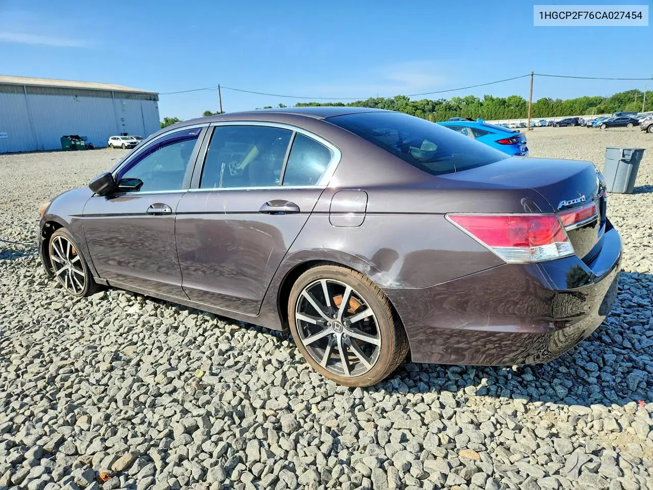 2012 Honda Accord Ex VIN: 1HGCP2F76CA027454 Lot: 85633535