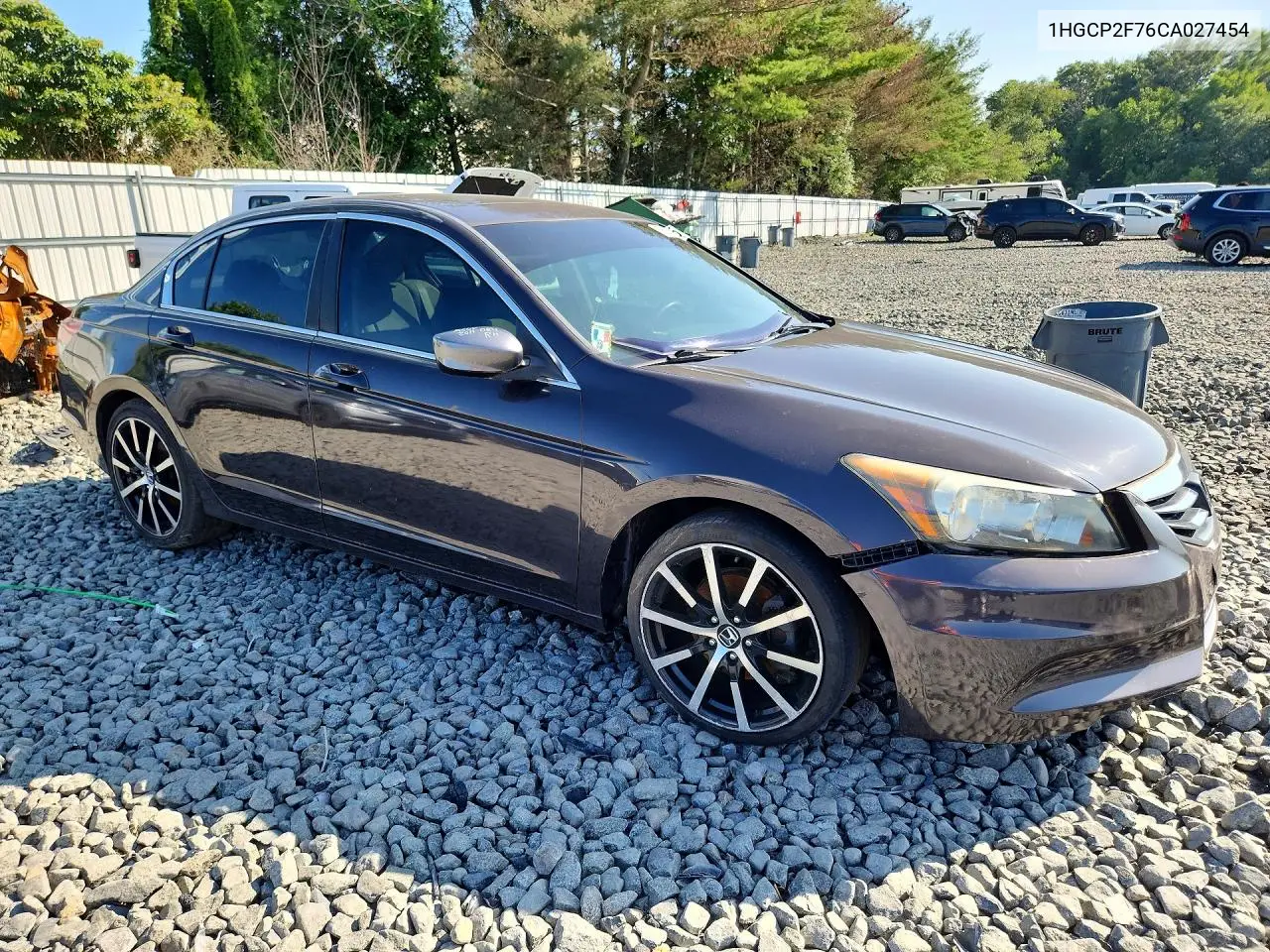 2012 Honda Accord Ex VIN: 1HGCP2F76CA027454 Lot: 85633535