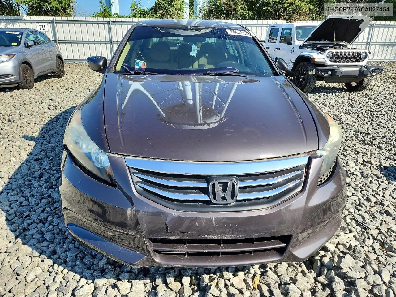 2012 Honda Accord Ex VIN: 1HGCP2F76CA027454 Lot: 85633535