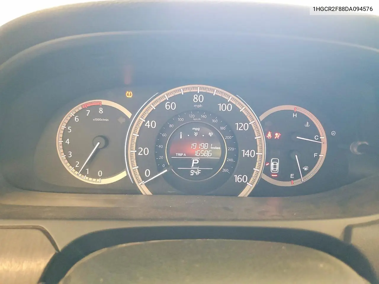 2013 Honda Accord Exl VIN: 1HGCR2F88DA094576 Lot: 59961196