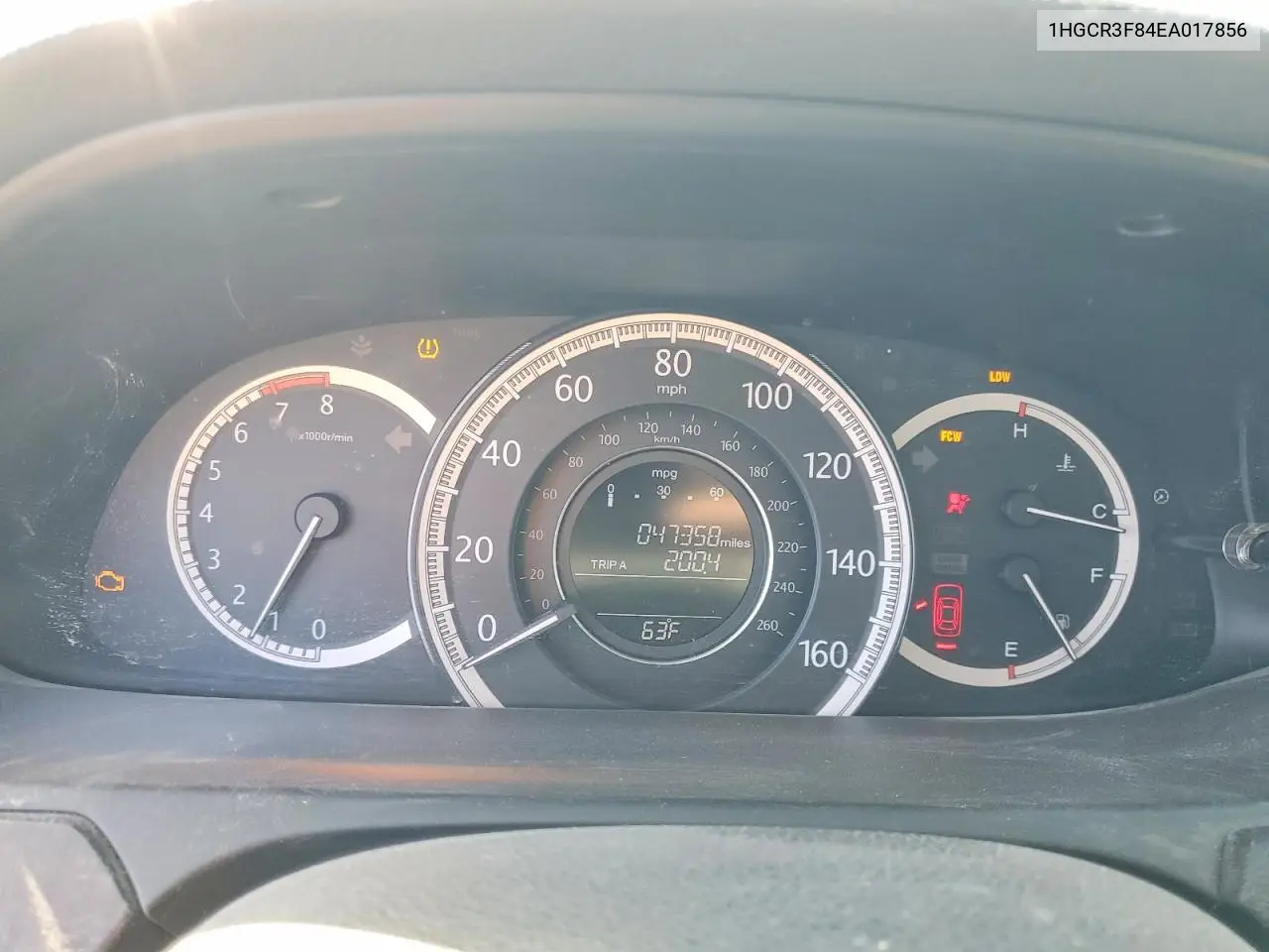 1HGCR3F84EA017856 2014 Honda Accord Exl