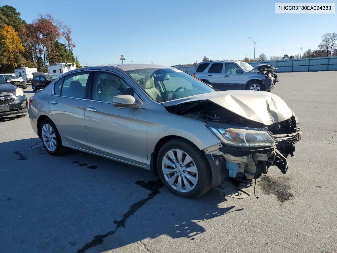 1HGCR3F80EA024383 2014 Honda Accord Exl