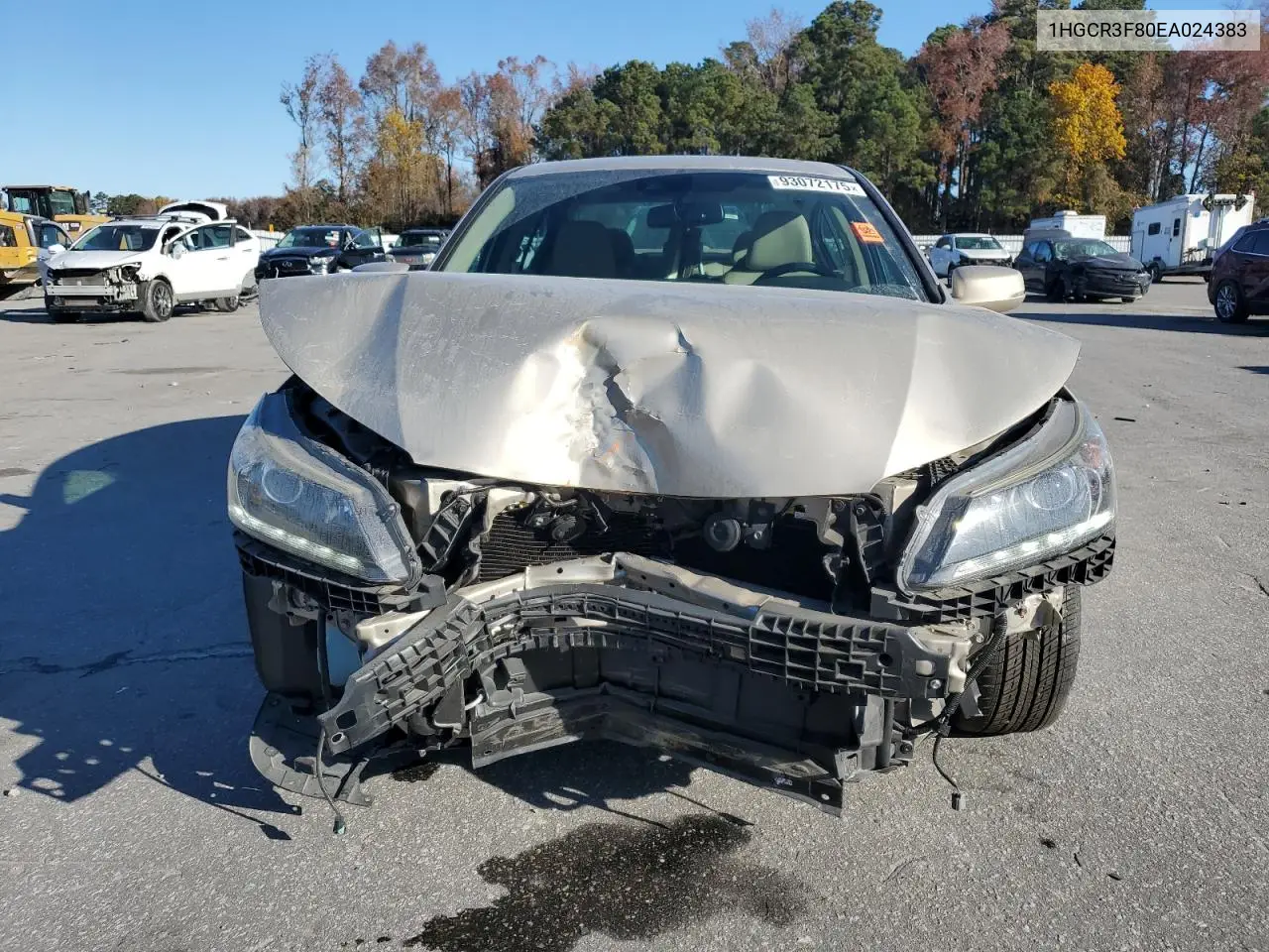 1HGCR3F80EA024383 2014 Honda Accord Exl