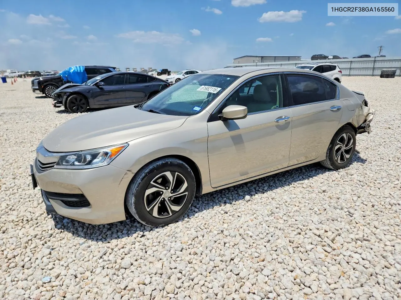 2016 Honda Accord Lx VIN: 1HGCR2F38GA165560 Lot: 61982116