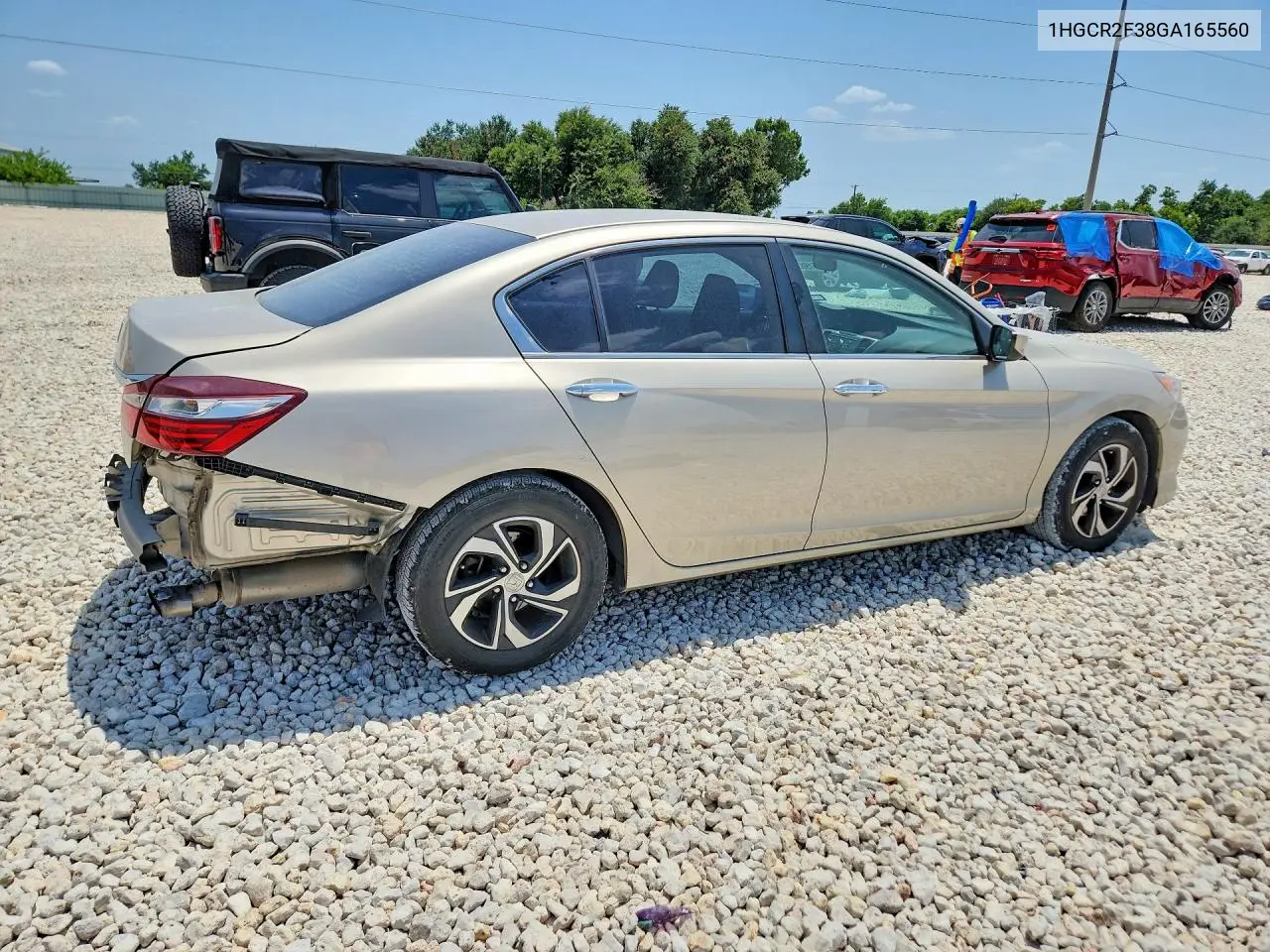 2016 Honda Accord Lx VIN: 1HGCR2F38GA165560 Lot: 61982116